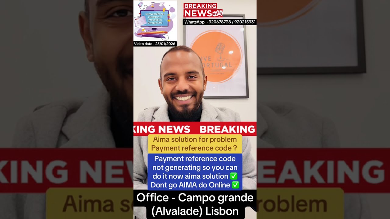Aima solution for problem Payment reference code ? ®Live Portugal By Harry | Advocate| Portugal news