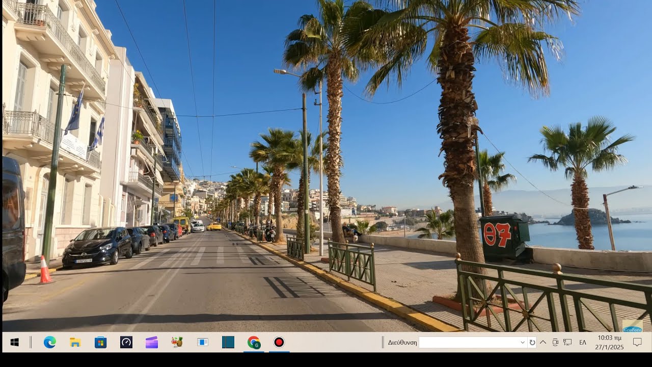 Driving in Greece, from Elefsina to Peiraias -  Mikrolimano