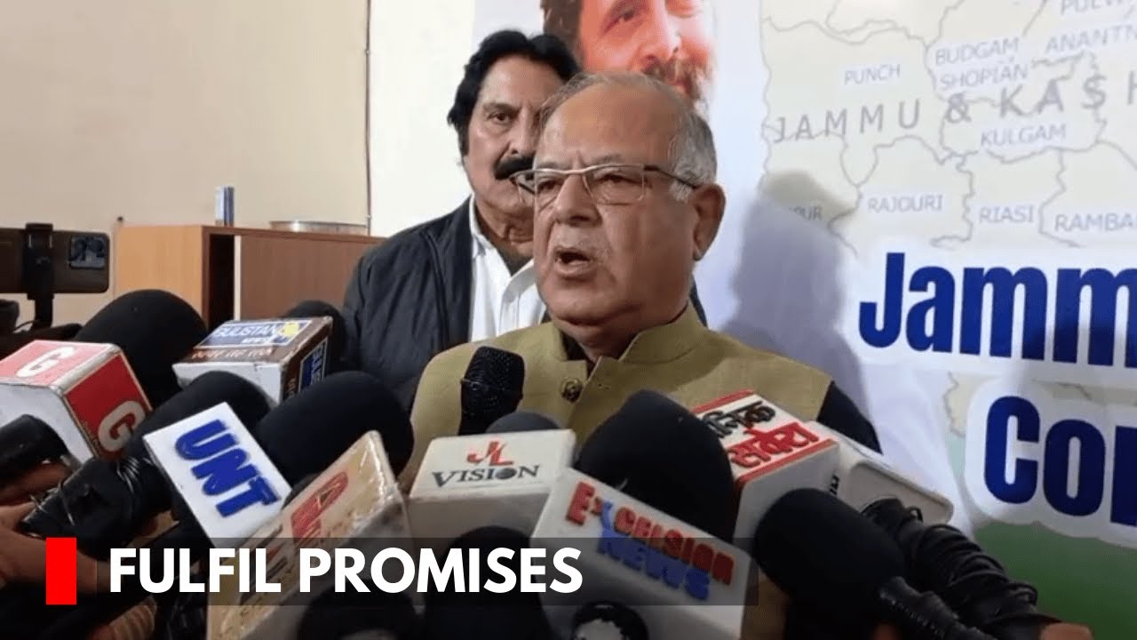 NC, BJP  Should Fulfil Promises Made To J&K People: PCC President