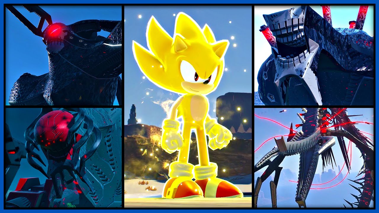 Sonic Frontiers - All Bosses & Secret Final Fight with All Endings (4K60)