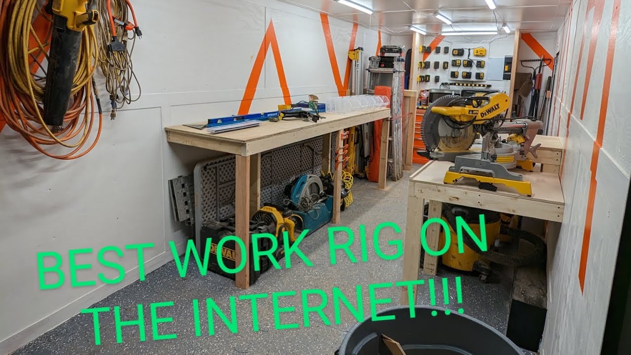 Workshop on wheels!! Enclosed trailer build out for contractors and deck builders