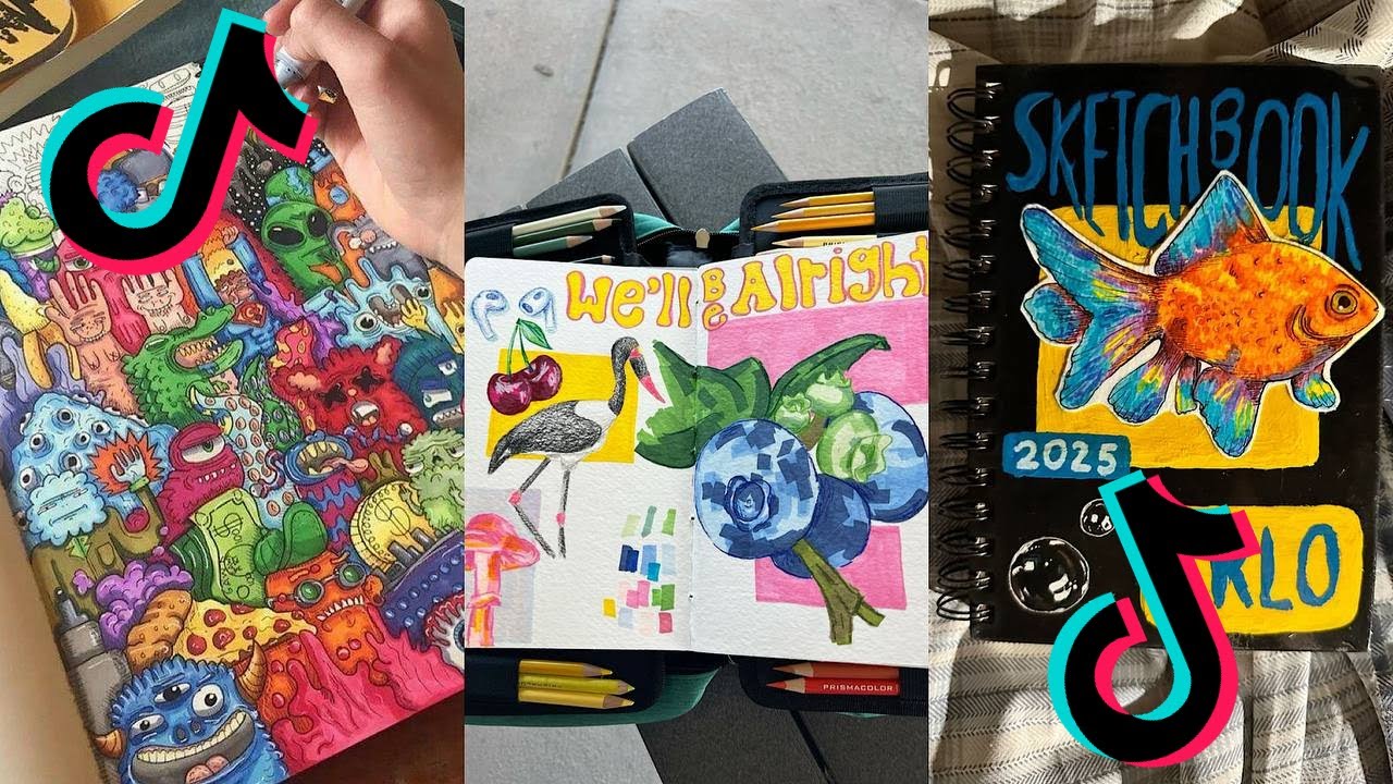 ART SKETCHBOOK 📖 TIKTOK compilation [NO OUTROS] | Read desc #138