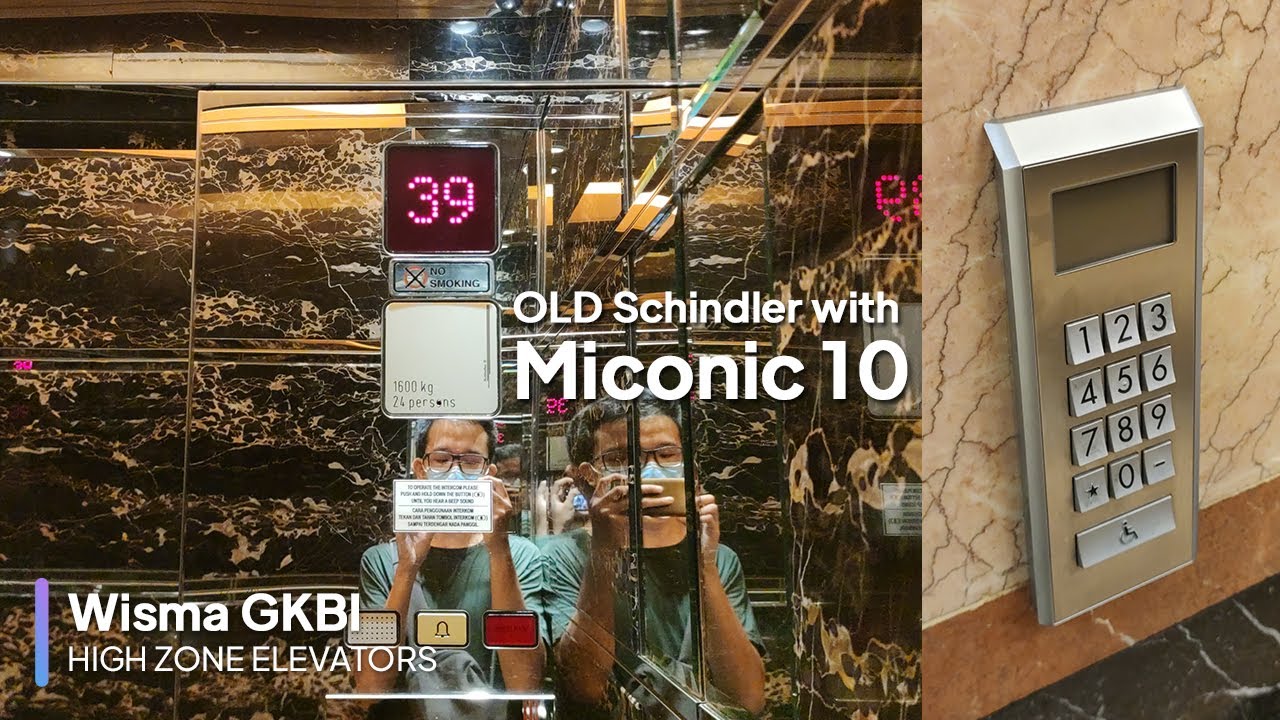 Old Schindler Elevators with Miconic 10 - Wisma GKBI, Jakarta (High Zone)