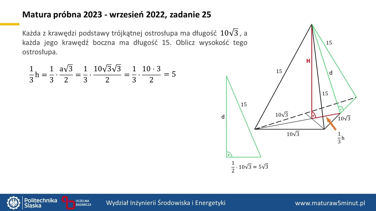 Matura próbna 2023 - wrzesień 2022, matematyka, zadanie 25