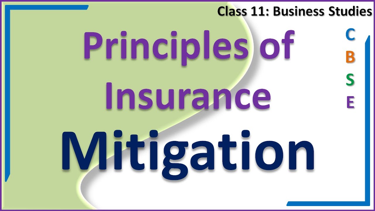 Principles of Insurance, Principle of Mitigation