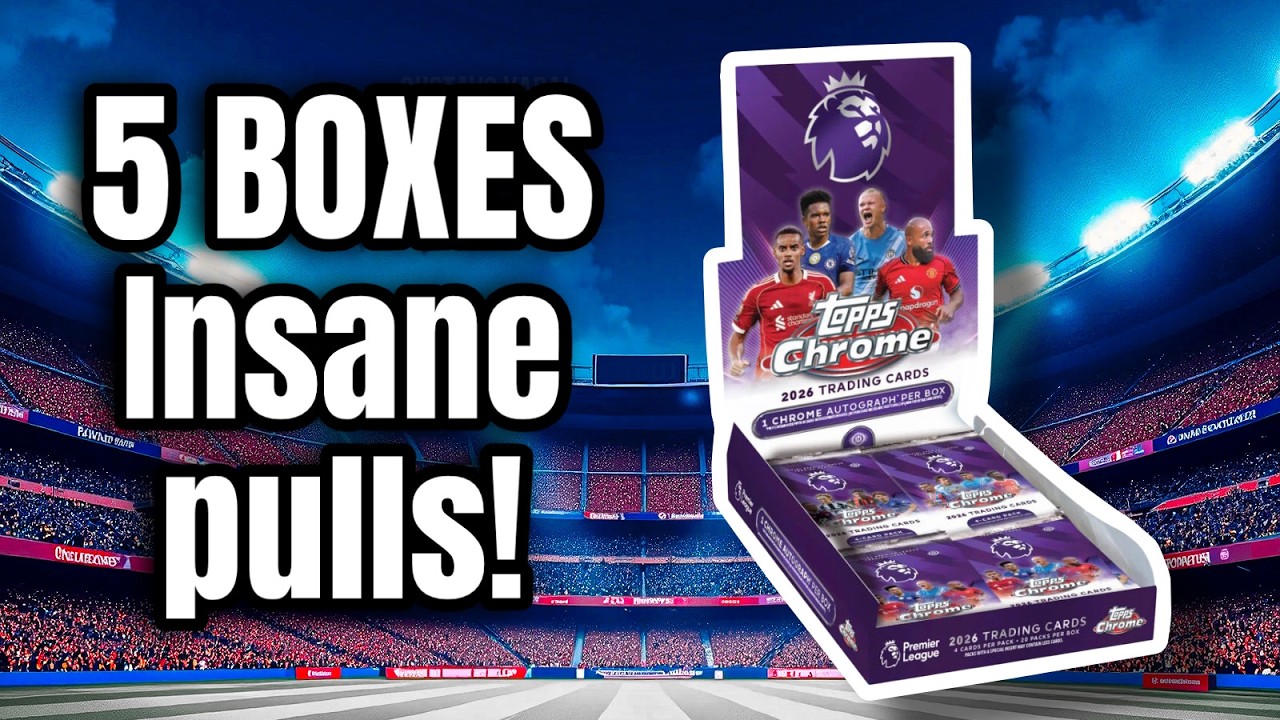 I Opened 5 Topps Chrome Premier League 25/26 Boxes.You Won’t Believe These Pulls!#topps #Toppschrome