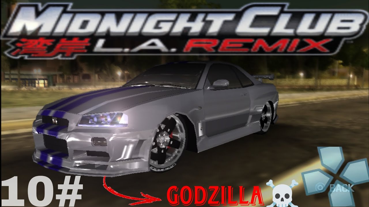🔥⛩️ GODZILLA É ABSURDO🔥🐉 MidnightClub L.A Remix 🚗 ( PPSSPP 10#) 