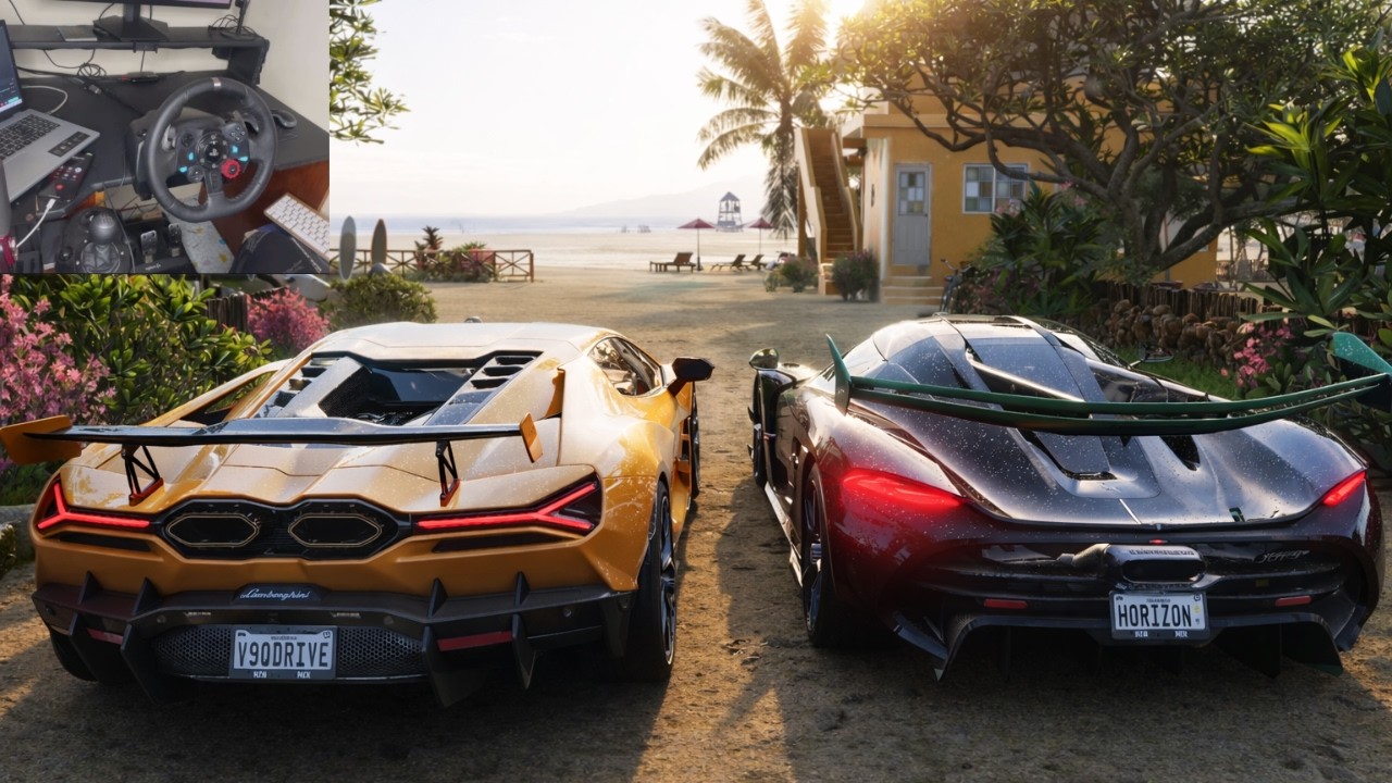 Koenigsegg Jesko & Lamborghini Revuelto | Forza Horizon 5 Logitech G923 Steering Wheel
