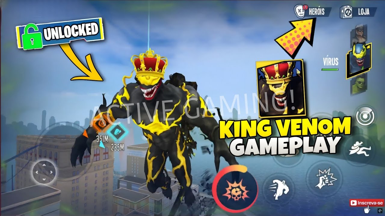 King Venom Premium Skin Gameplay | Spider Fighter 3 🔥
