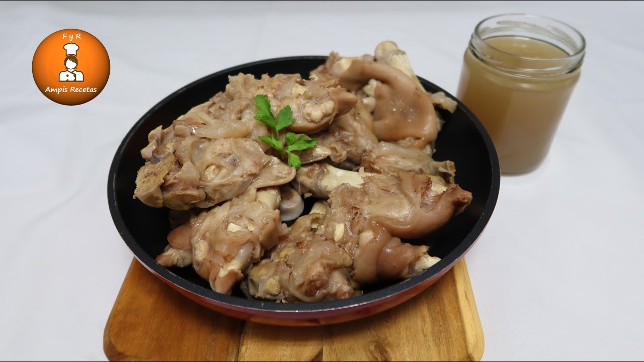 Mira cómo cocinar manitas de cerdo 🐖 🐷 Cocinamos patas de puerco o patas de cerdo/ @ampisrecetas