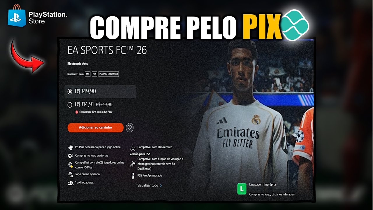COMO COMPRAR O FIFA 26 PELO PIX NA PLAYSTATION STORE (PC, PS4 e PS5)