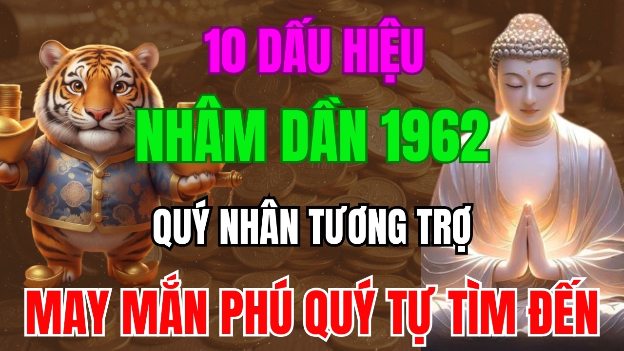 10 Dấu Hiệu NHÂM DẦN 1962 Được Trời Thương Phật Độ, Quý Nhân Tương Trợ, May mắn Phú Quý Tự Tìm Đến
