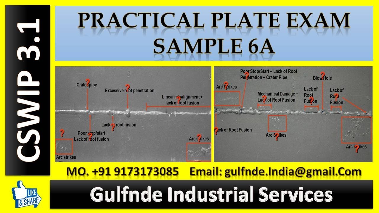 CSWIP 3.1 - Practical Plate Examination - Sample 6A - gulfnde.in