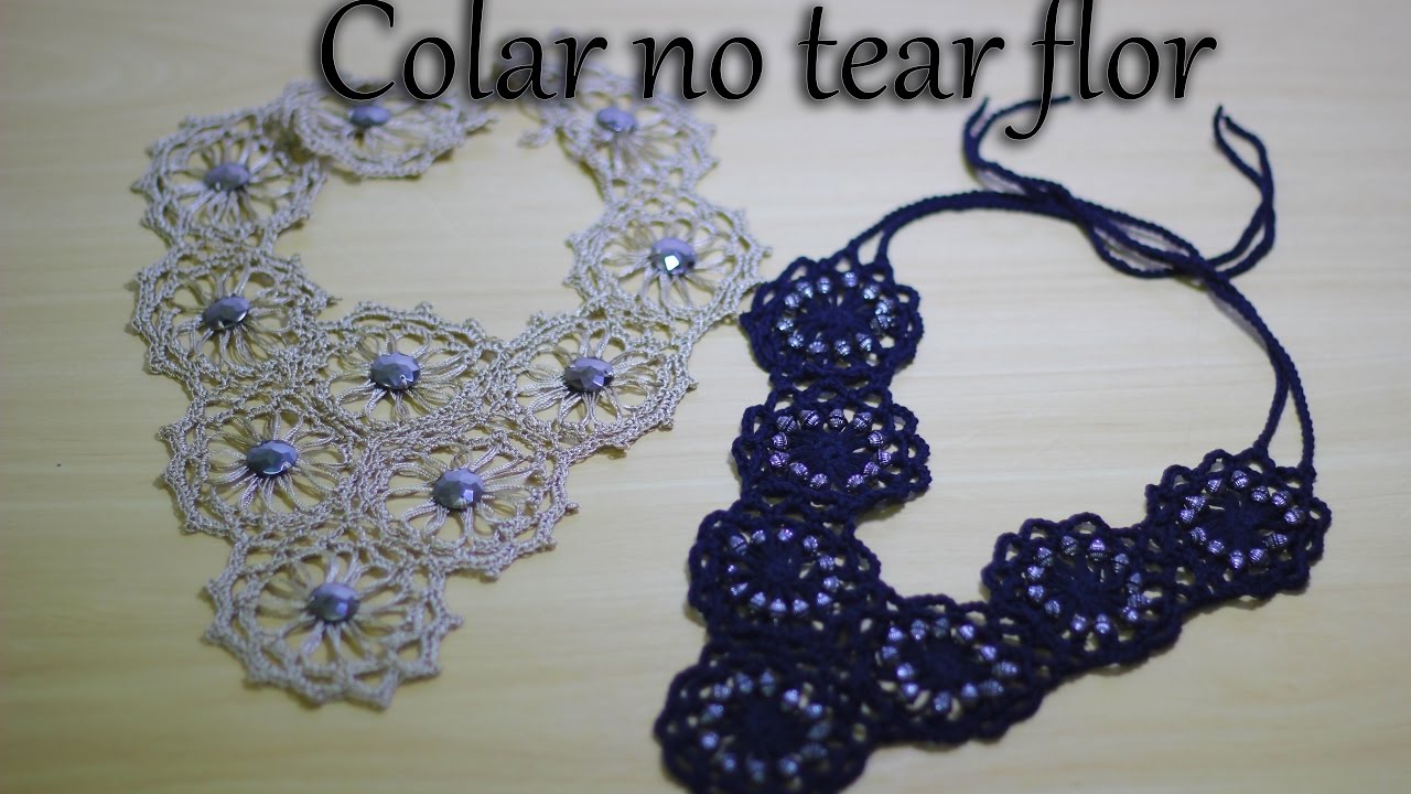 Colar no tear flor - Helen Mareth