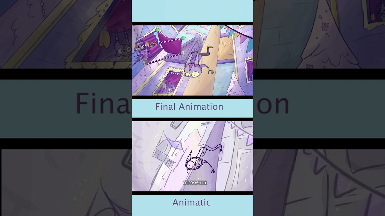 Animatic vs Finished Animation [The Impossible Thing: 