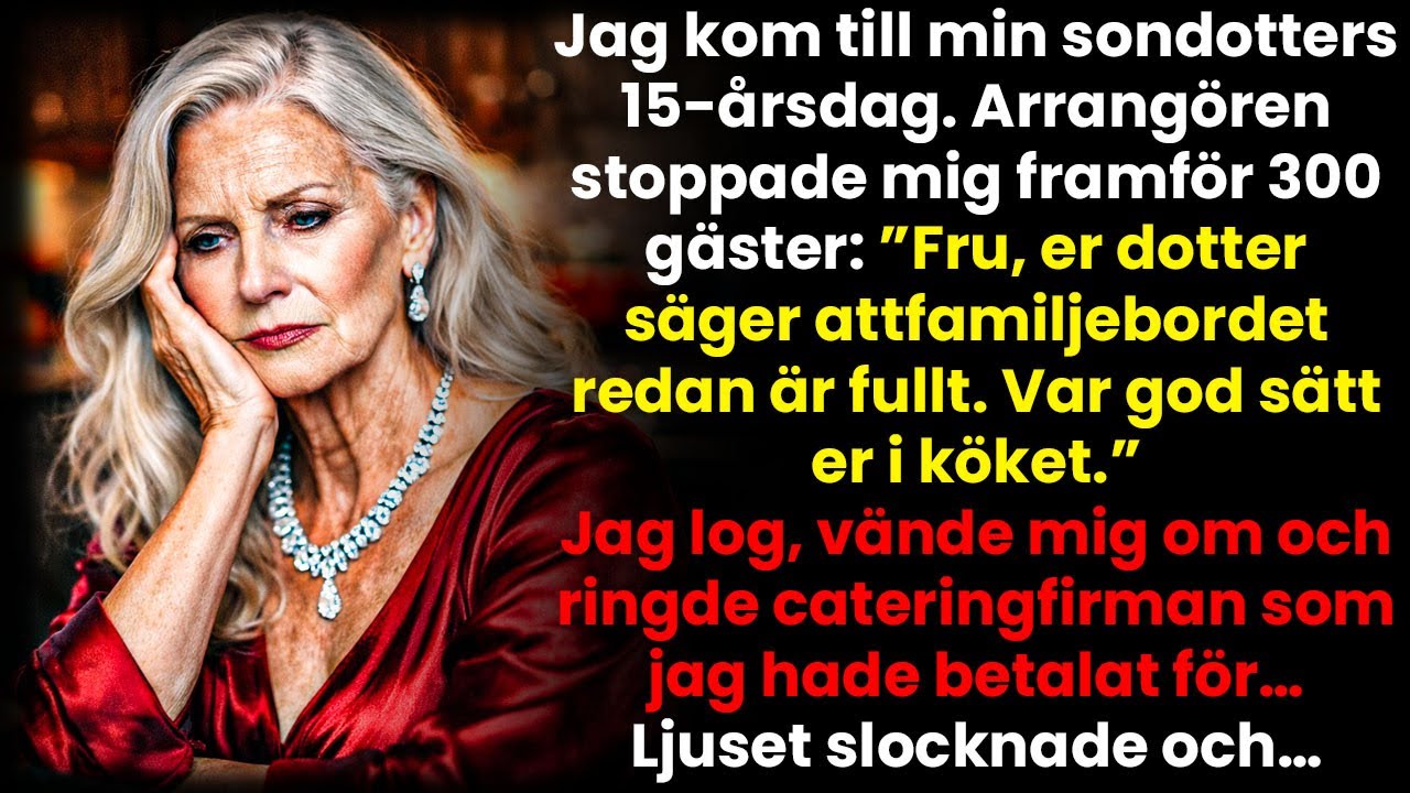 Min dotter skickade mig till köket på mitt barnbarns fest: ”Bordet är fullt”, men när ljuset...
