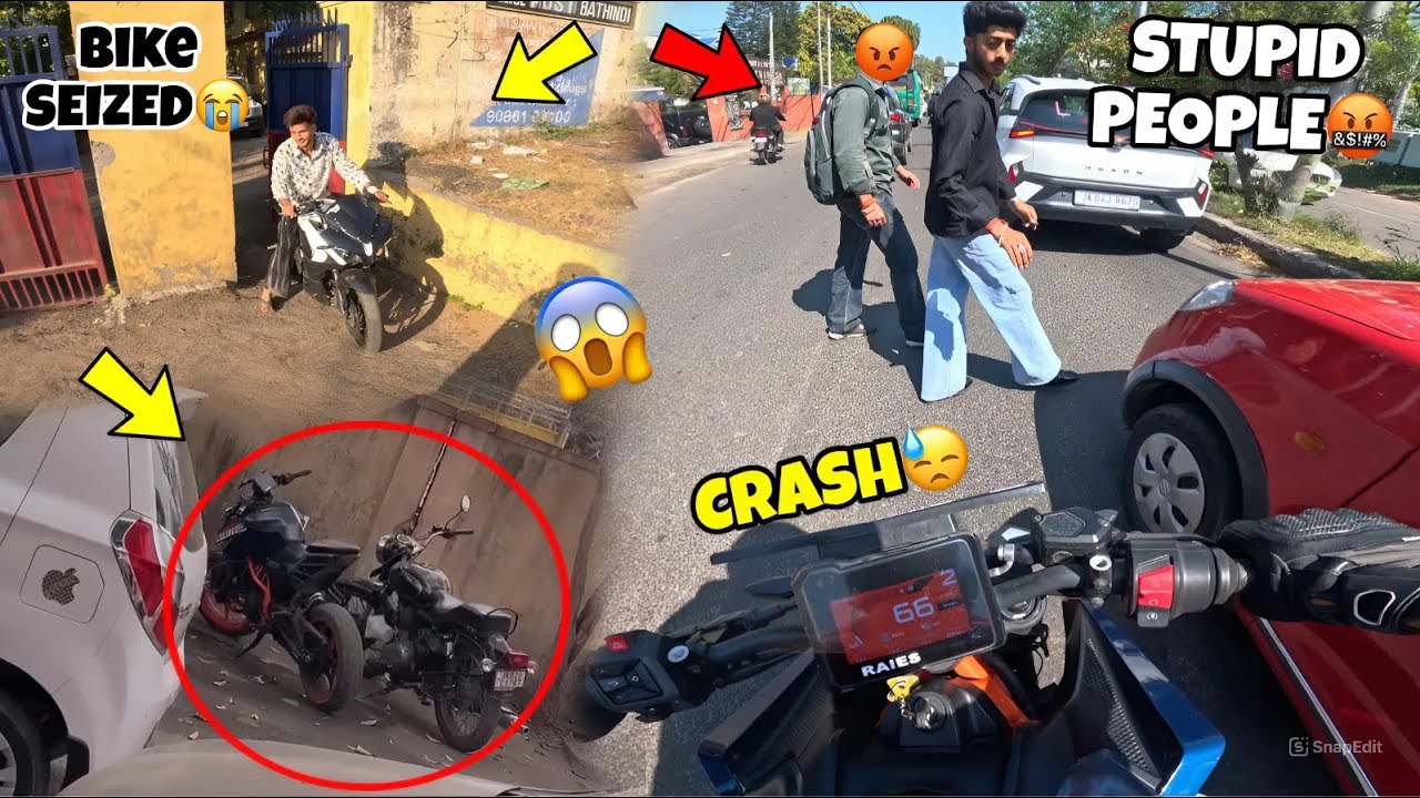 Police Nai Meri Bike Seize Krr dee😭|| Almost Crashed😱|| Stupid people😡
