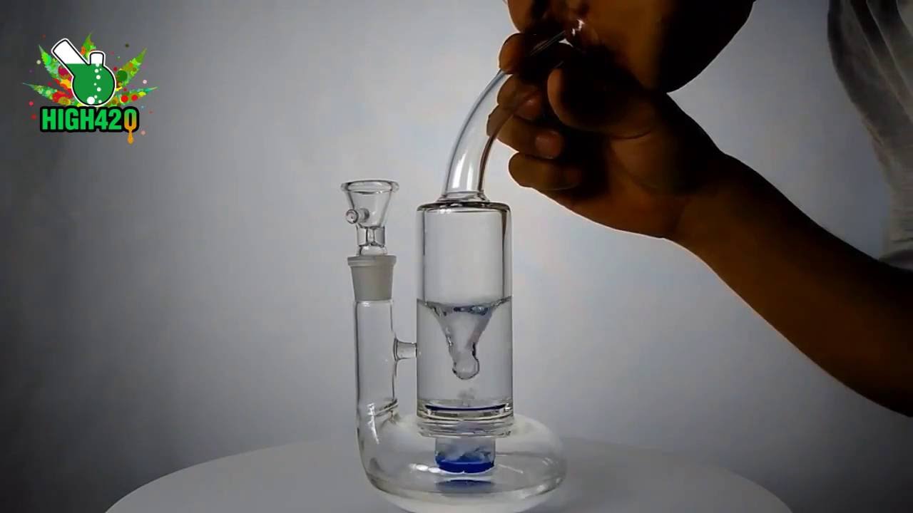 Clear glass water pipe with hurricane function water test
