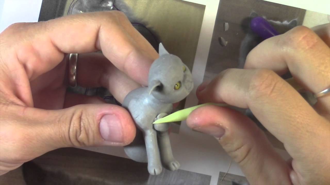 Tutorial gato de biscuit com aplicação de pelos