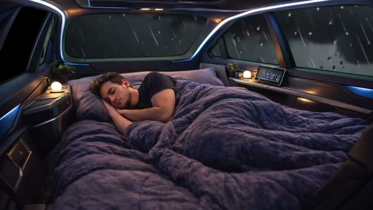 Cozy Car Rain Sounds for Deep Sleep – 4 Hours | No Thunder