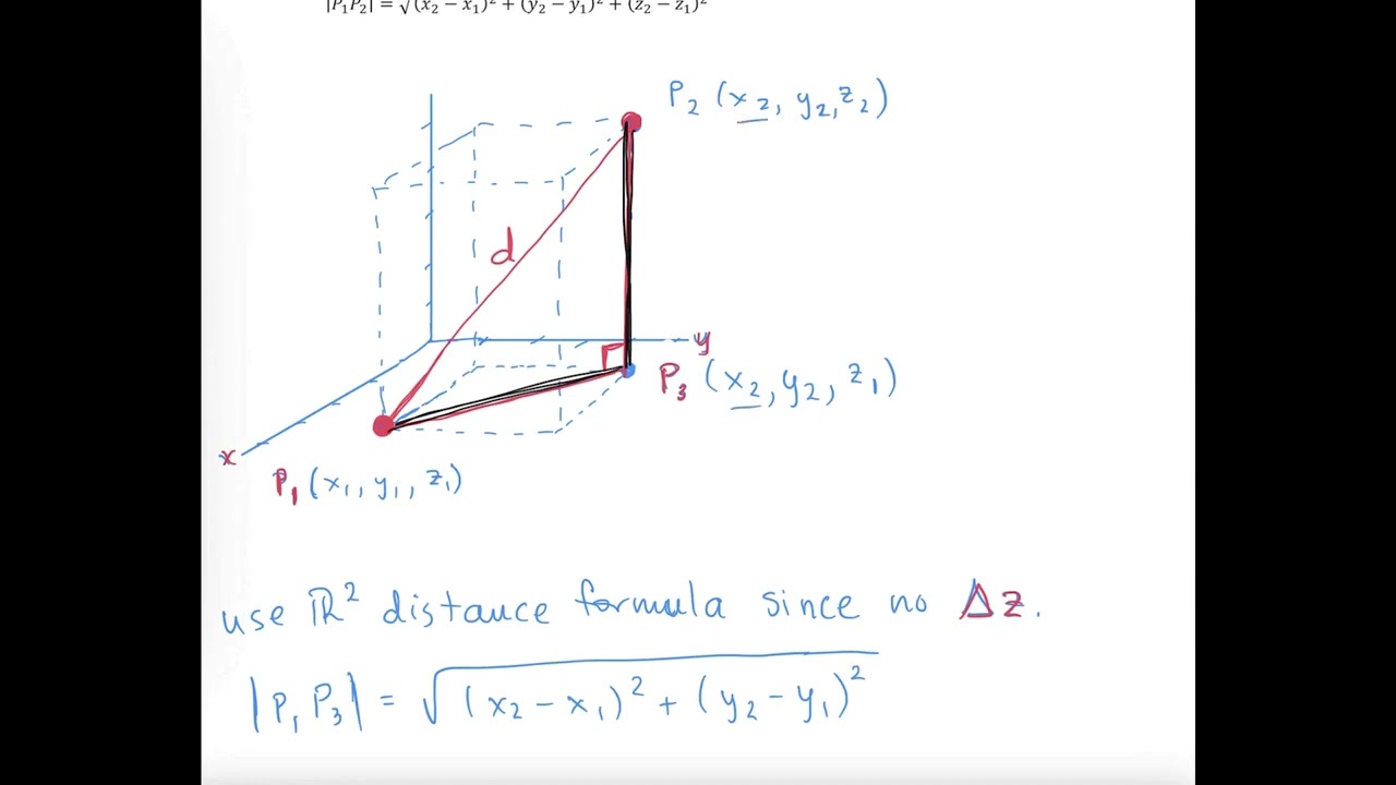Derive Distance Formula in 3D