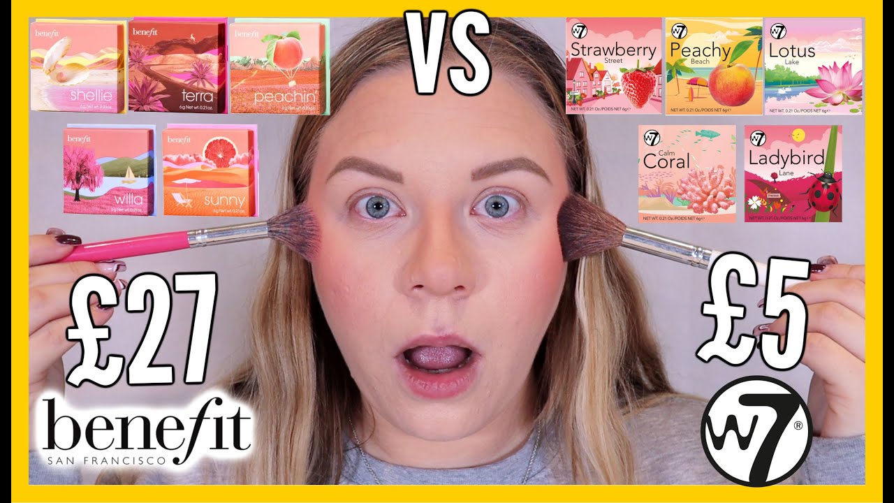 £5 BENEFIT BLUSH DUPES? 👀 W7 HAVE DONE IT AGAIN! | makeupwithalixkate