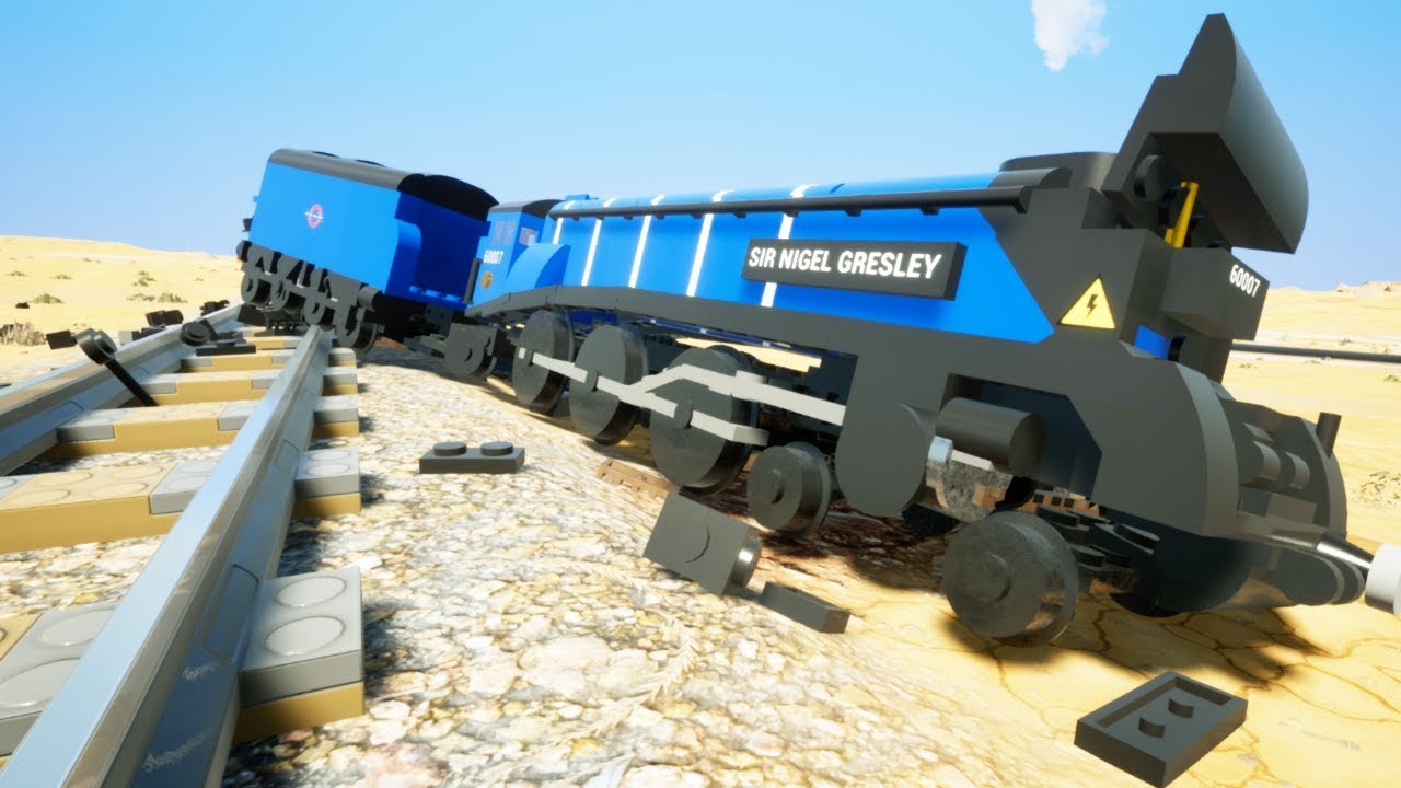 TOG KØRER AF SPORET! // Brick Rigs [Dansk]