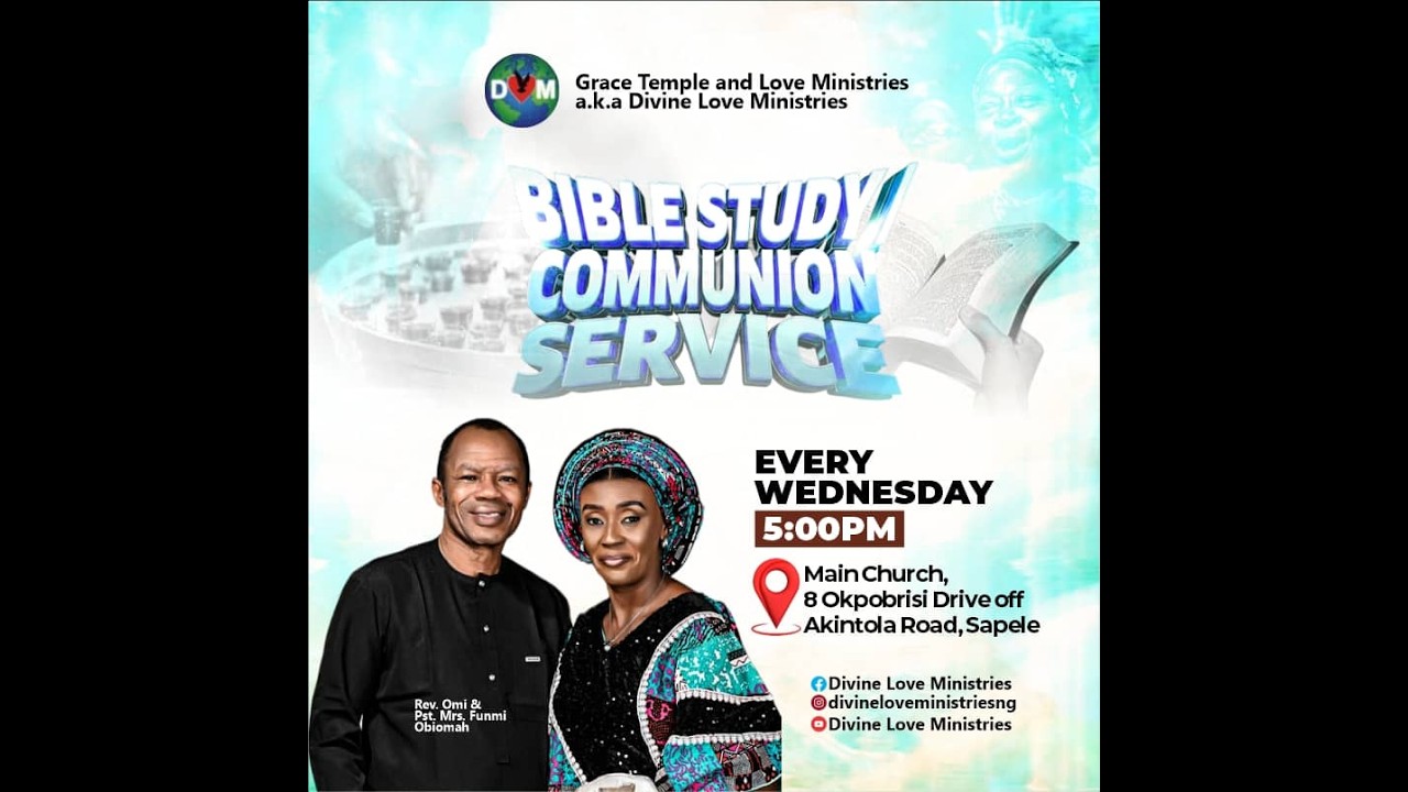 Bible Study and Communion Service Wednesday, 10th February, 2026.