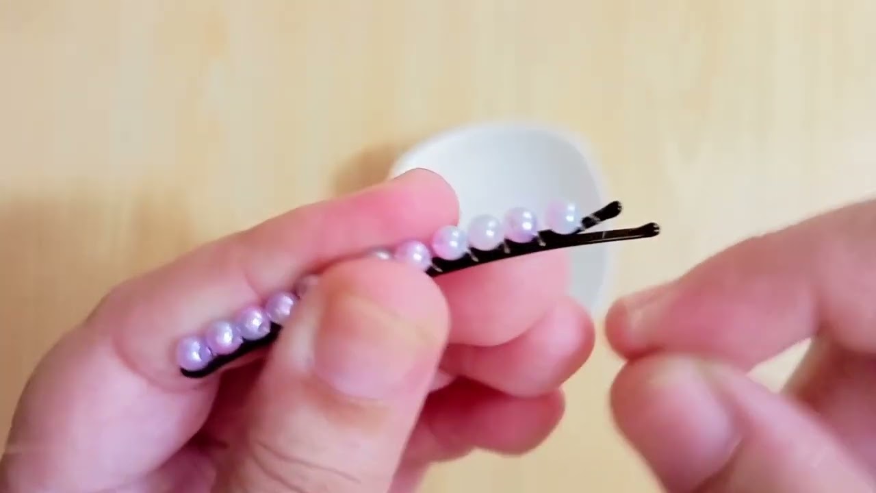 Diy pearl hair pin Decore ✨/How to make pearl pins#pearl