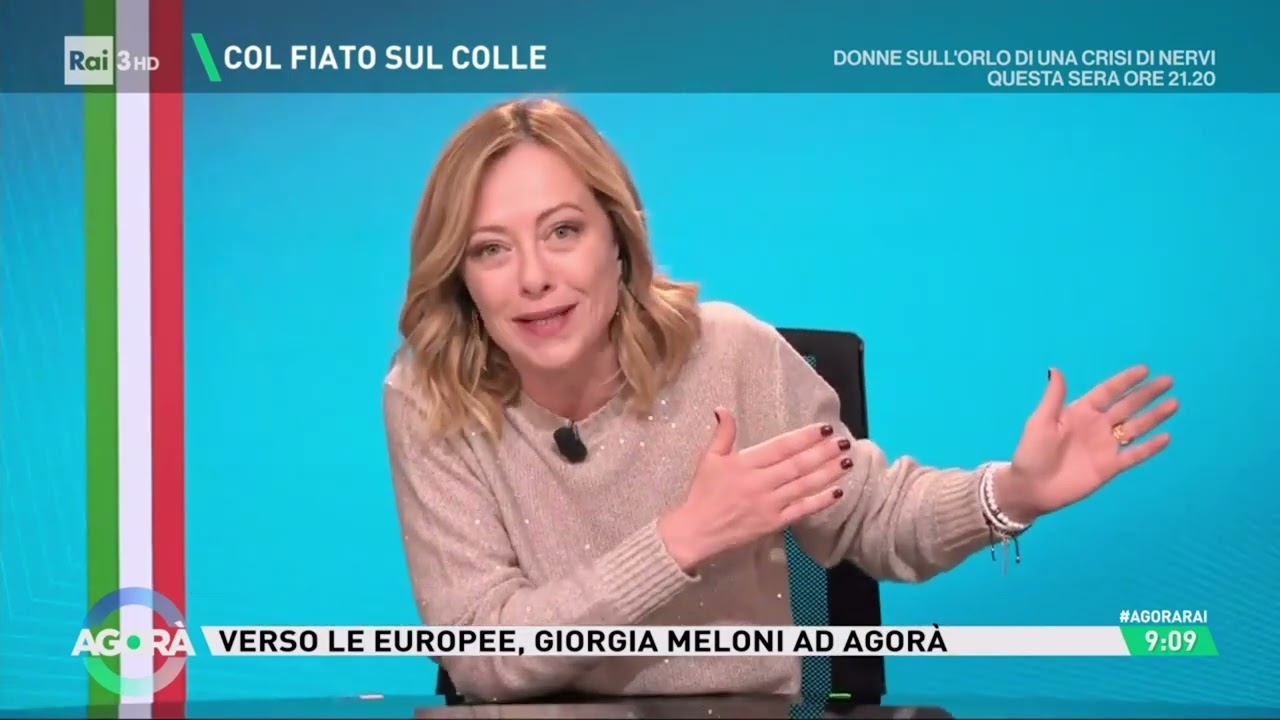 Giorgia Meloni intervistata ad “Agorà”. Collegatevi!