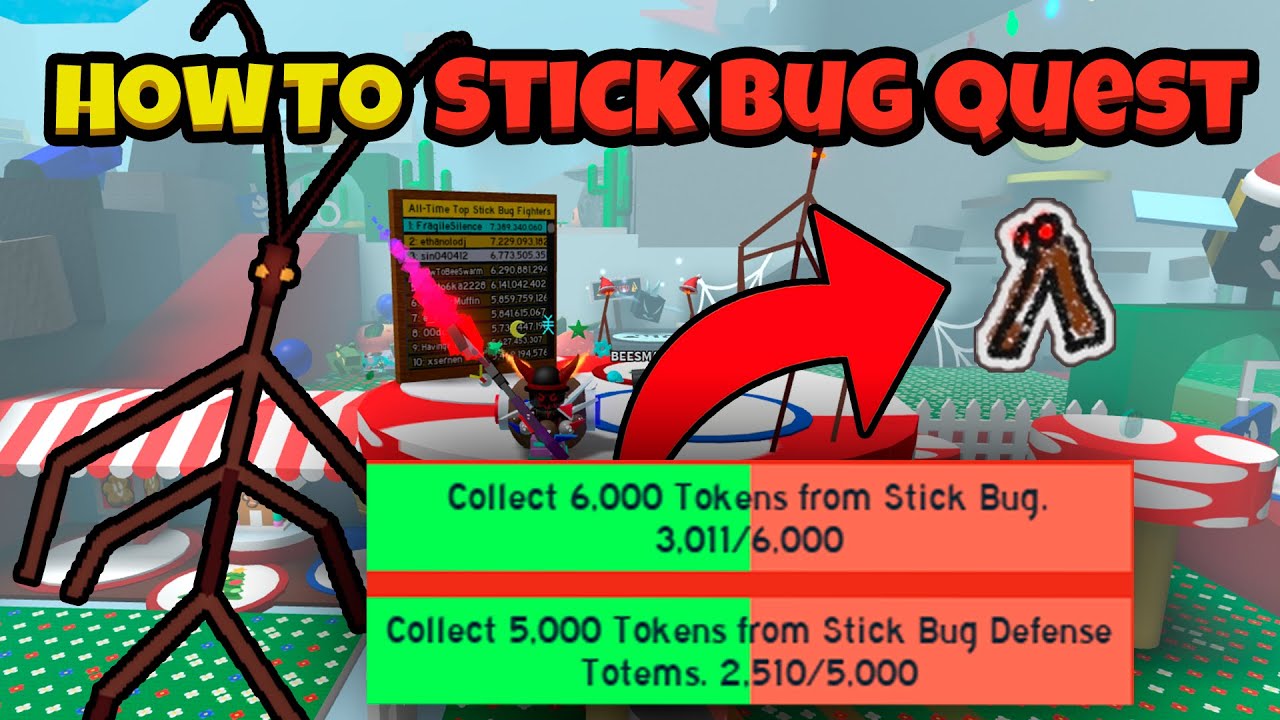 How To COMPLETE Stick Bugs Beesmas Quest [DEFENSE TOTEM TOKENS]| Bee Swarm