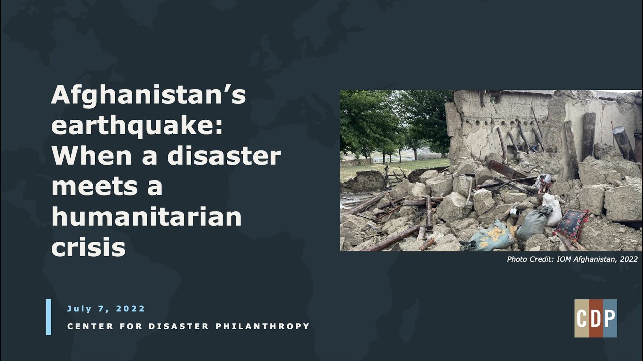 Afghanistan&rsquo;s earthquake: When a disaster meets a humanitarian crisis webinar