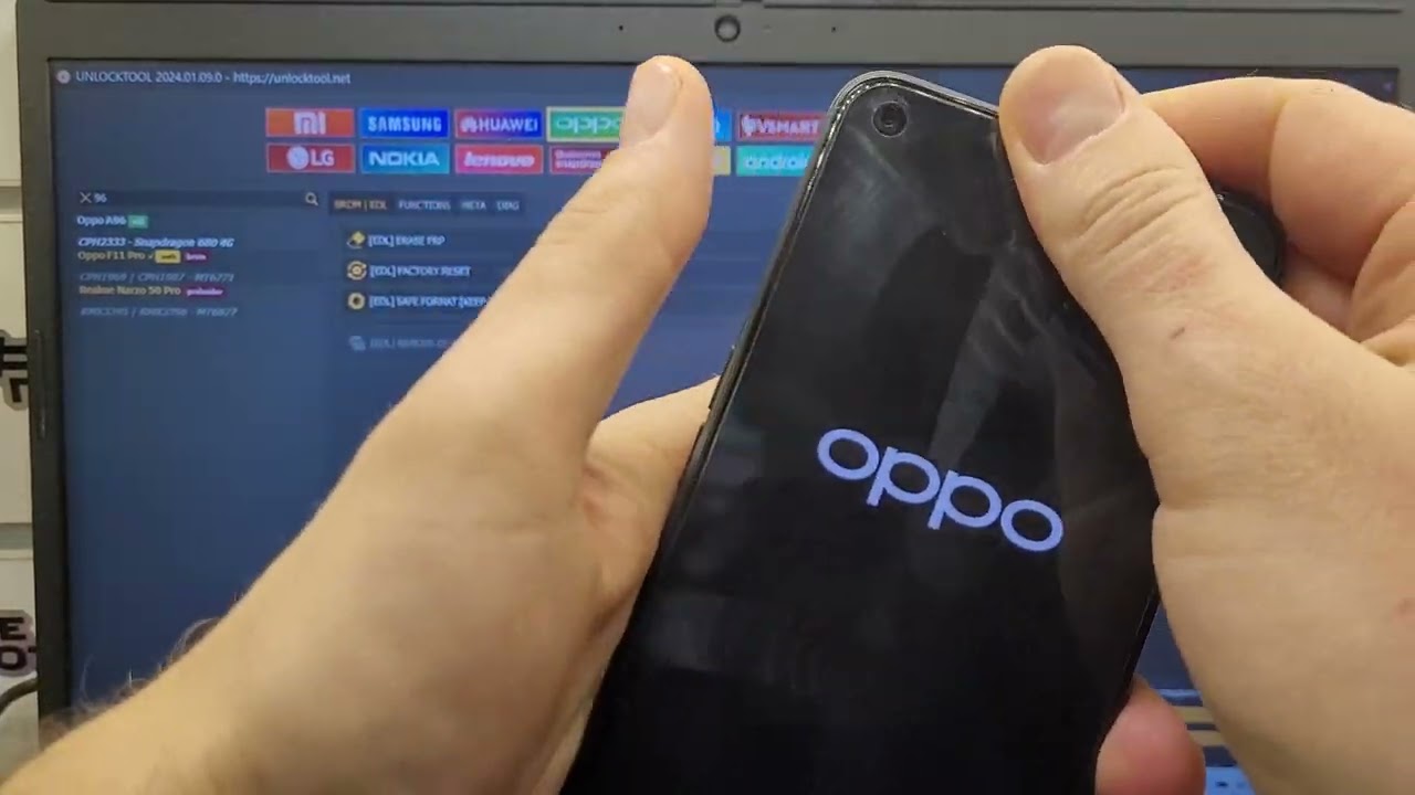🔥 Oppo A96 CPH2333 Сброс Аккаунта Гугл.  Unlocktool. Удалённая разблокировка 🔐