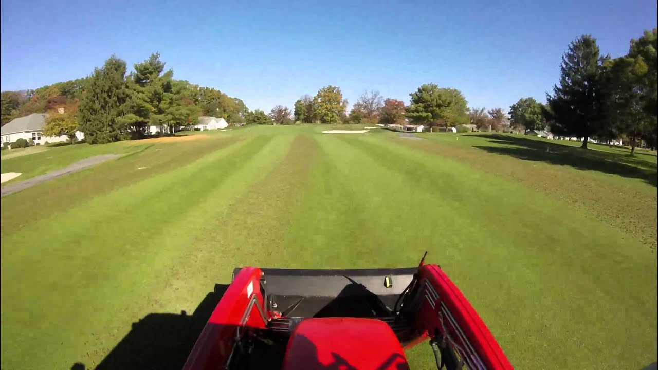 Rossmoor NJ 9th fairway aeration (Time Lapse)
