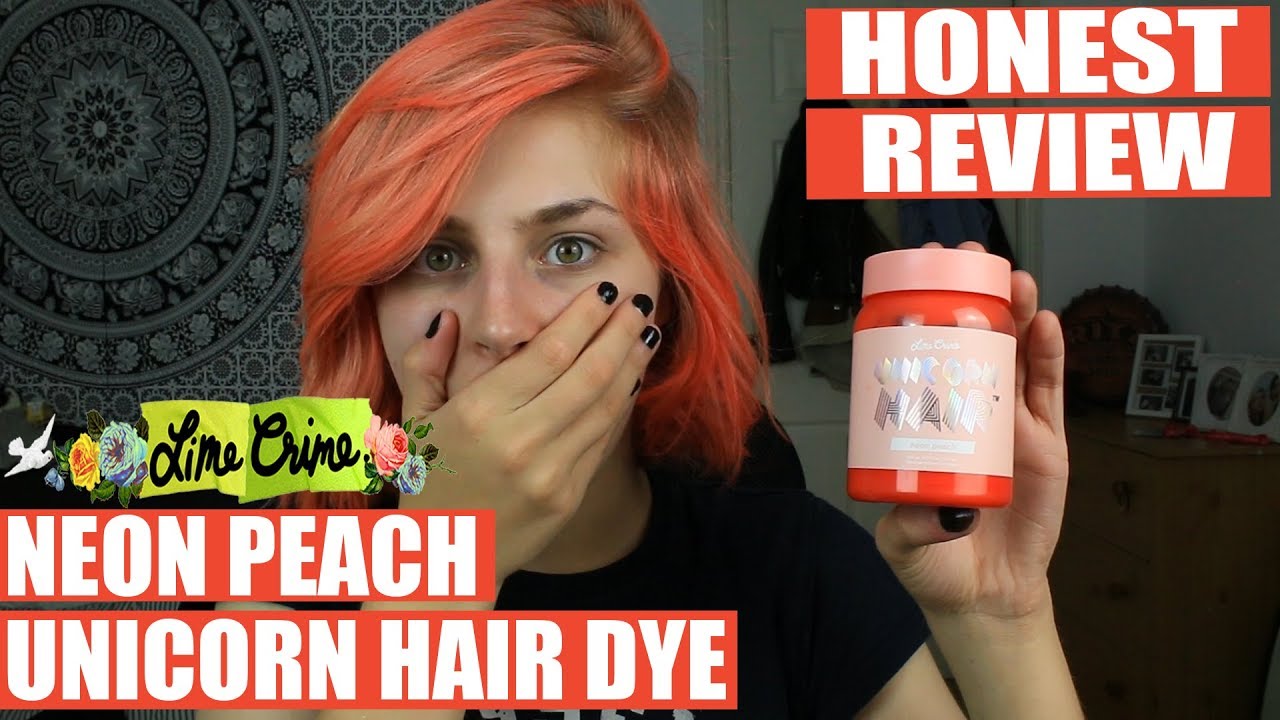 WORTH THE HYPE?! TESTING LIMECRIME UNICORN HAIR HAIR DYE PART 2 'NEON PEACH' + CONTINUED GIVE AWAY