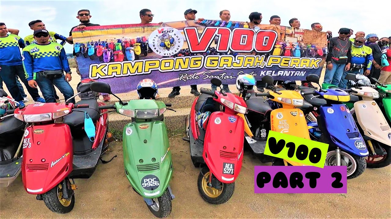 Part 2 Ride Santai | Konvoi Suzuki V100 Kampung Gajah ke Kelantan | Shooting insta360x2 and Hero9