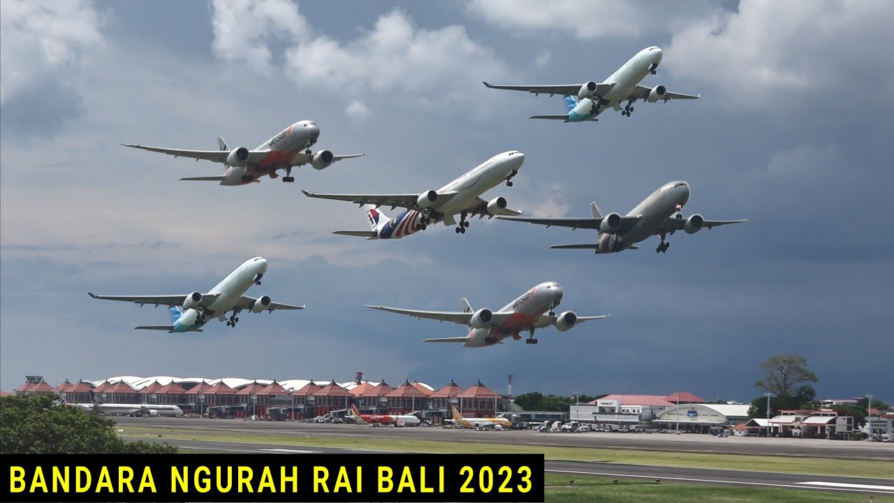 Plane Spotting 2023 Bandara Ngurah Rai Bali, Pesawat Terbang saat Take Off dan Landing/Mendarat