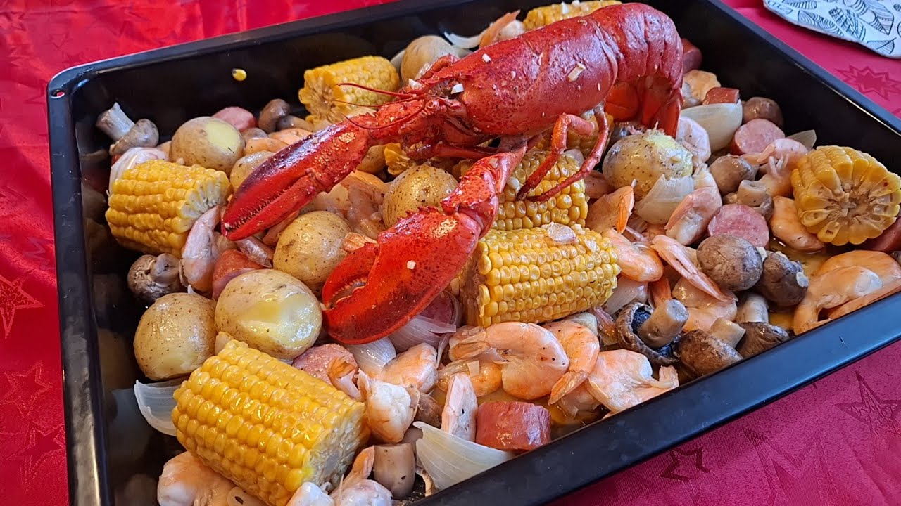ลูกชายทำกุ้งถัง สูตรอเมริกา เซอร์ไพรส์ให้คุณแม่วันคริสต์มาสจัง