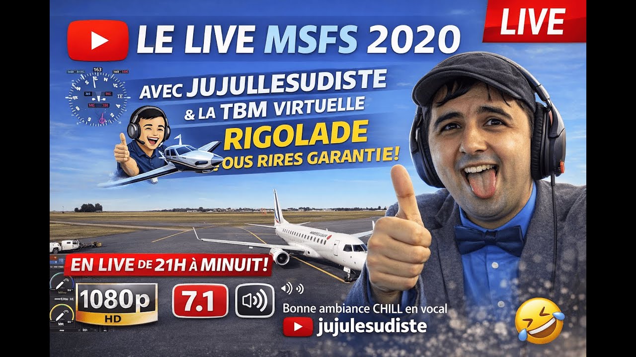 Microsoft Flight Simulator 2020 LIVE FR ✈️A350-900  | 1080p HD | Son 7.1 | Chill & Fun