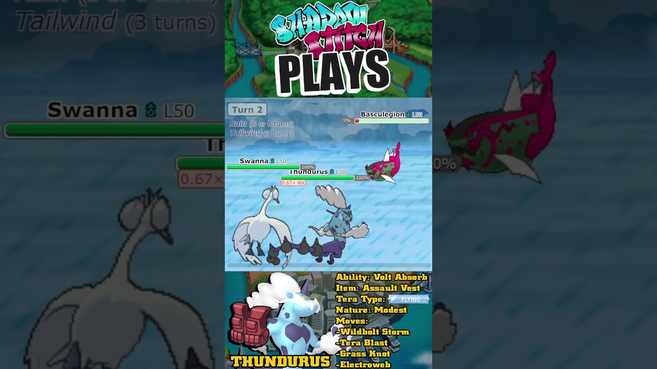 THUNDURUS Hard Counters RAIN in VGC Regulation F!  #pokemon #vgc #regulationf