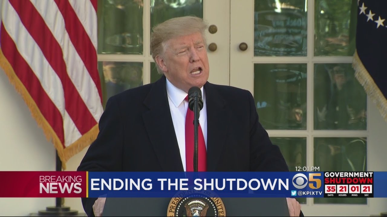 President Trump Announces Short-Term Deal To End Government Shutdown