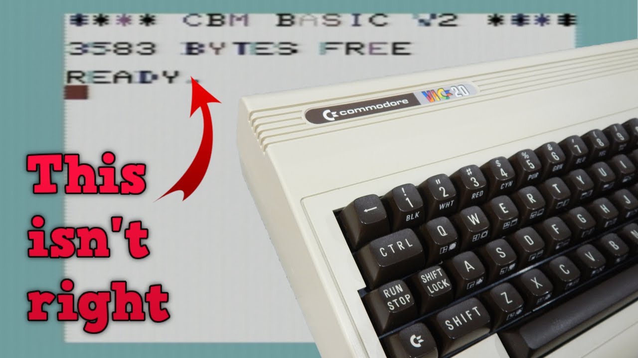 Lets fix a Commodore VIC20 showing random colours