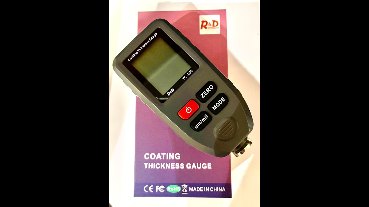 Calibrando Medidor de Espessura de Pintura R&D modelo T-100 (***APARELHO ESTÁ À VENDA!***)
