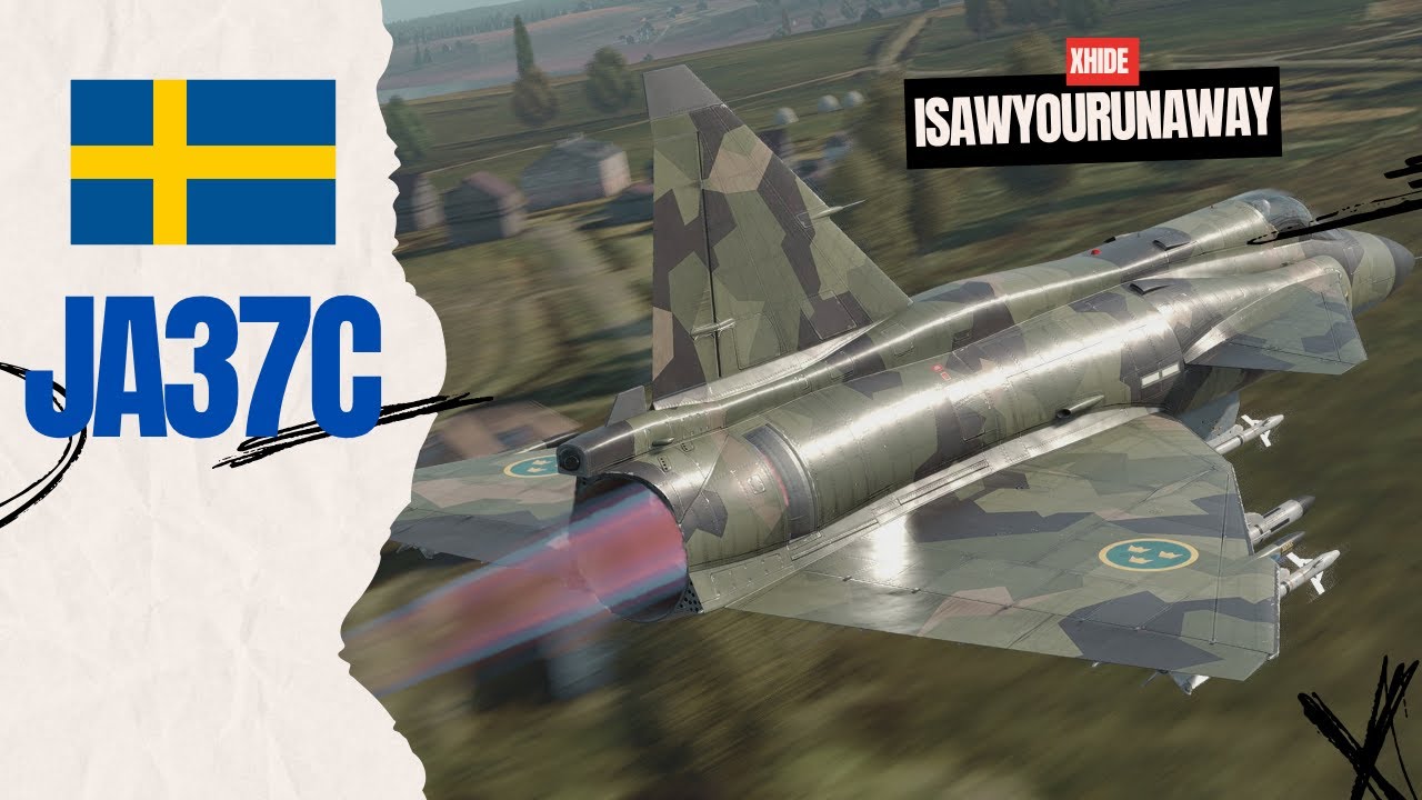 JA-37C Viggen - наверное, самый приятный самолёт шведской ветки в #warthunder