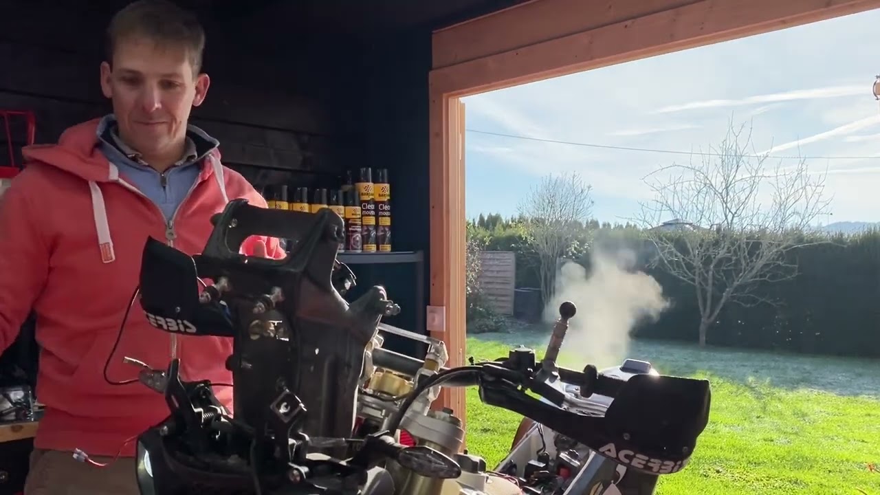 Kove 450 rally first start with the new engine 💪
