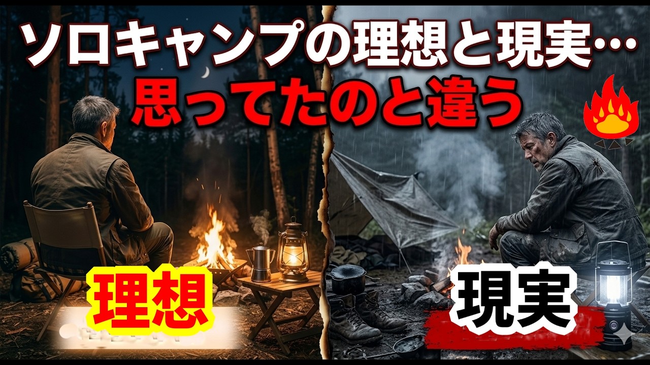 50代おじさん🔥ソロキャンプの理想と現実…思ってたのと違う