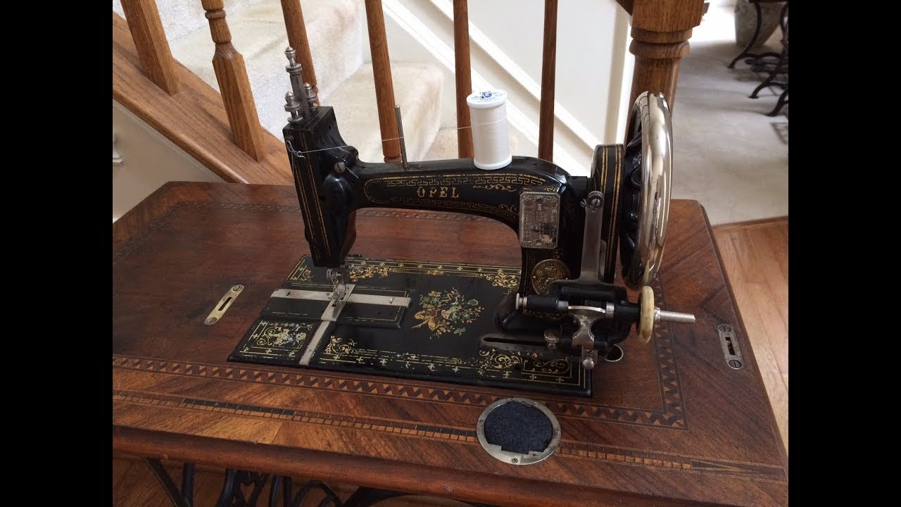 Threading a German Transverse Shuttle Sewing Machine