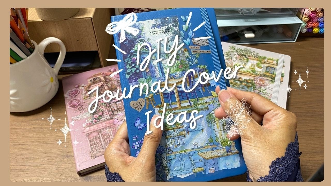 Aesthetic Journal Cover Ideas | Sticker Collage | DIY