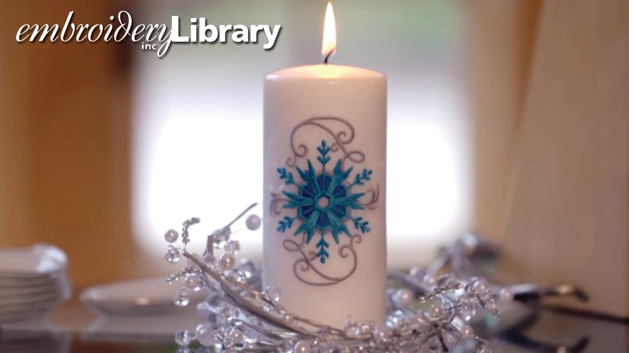 Adding Embroidery to Candles