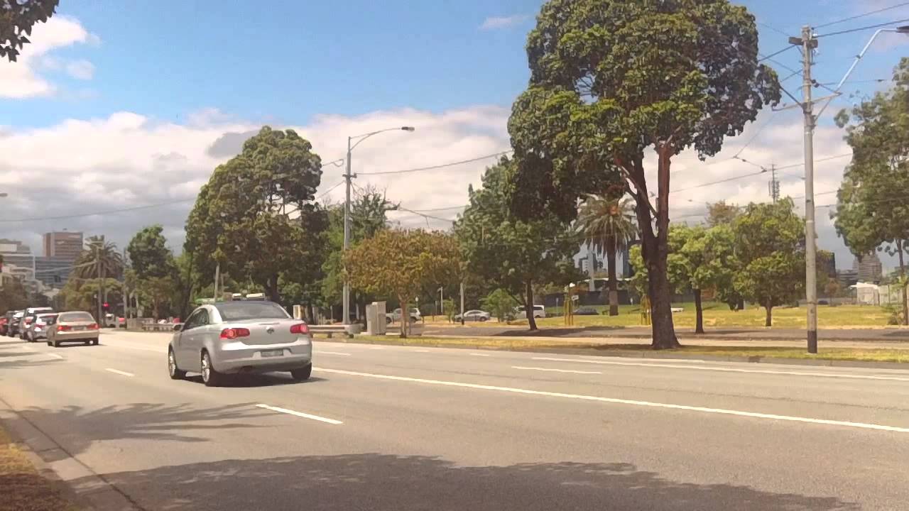A-class trams near MSAC